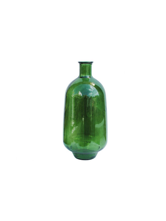 Plastona Vază Decorativă Sticlă Verde 60cm 1buc