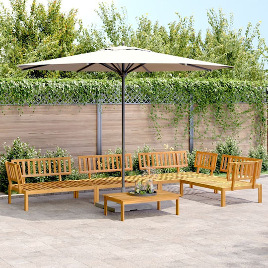 vidaXL Garten- und Outdoor-Möbelsets Typsatz für Wohnbereich 5 Stück Akazie