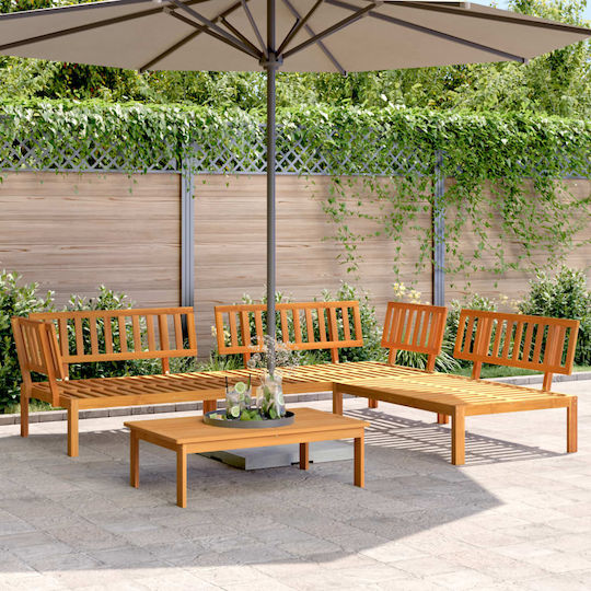 Garten- und Outdoor-Möbelsets 4 Stück Akazie
