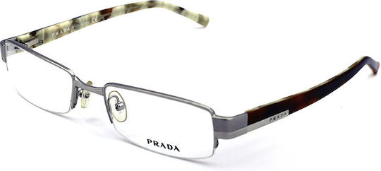Prada Men's Metal Silver Prescription Eyeglass Frame PRVPR64 1BC1O1