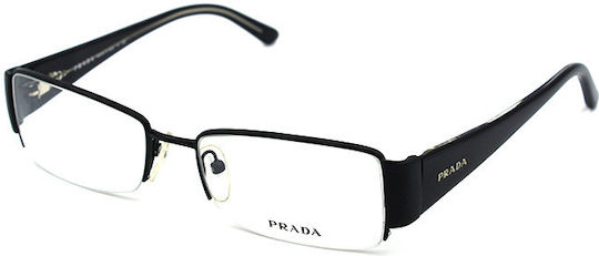 Prada Мъжки Металик Рамки За Очилa Черни PRVPR56 VPR56M