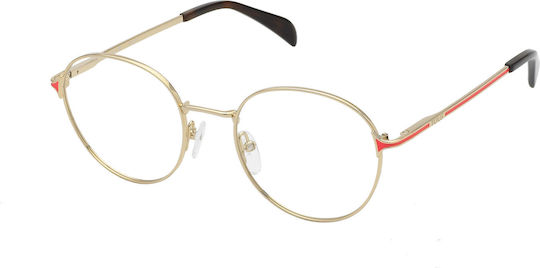 Tous Metal Eyeglass Frame Silver VTO448L 0A46