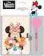 Minnie Mouse Тетрадка 60 Листа На райета с Ключалка и Калъф за Химикалка Многоцветен