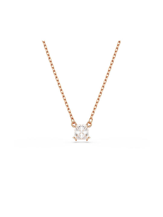 Swarovski Stilla Necklace Double Family with Pink Gold Plating