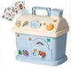 Children's Money Box Plastic Light Blue 15.5x11x14cm