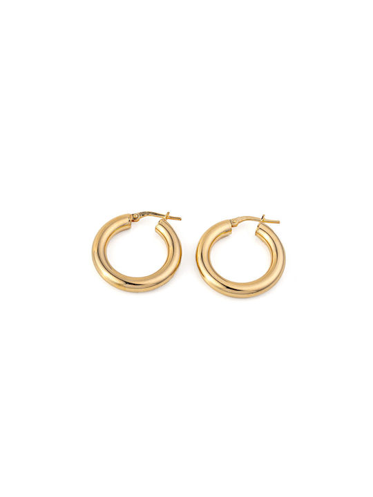 George Art Jewels Earrings Hoops made of Silver Gold Plated