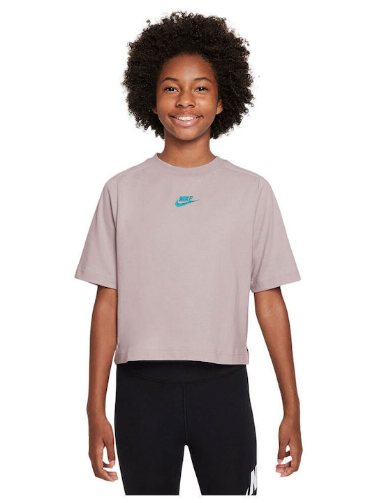 Nike Παιδικό T-shirt Μωβ Sportswear