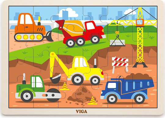 Ξύλινο Παιδικό Puzzle Σφηνώματα 24pcs Viga Toys