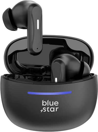 Blue Star BK44 In-ear Bluetooth Handsfree Earphones with Charging Case Black
