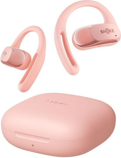 Shokz OpenFit Air Open Ear Bluetooth Handsfree Ακουστικά με Αντοχή στον Ιδρώτα και Θήκη Φόρτισης Ροζ