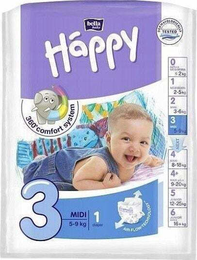 Happy Klebeband-Windeln Nr. 3 für 5-9kg 1 Stück