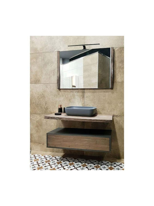 Mabo Bathroom Mirror made of Plywood Brown