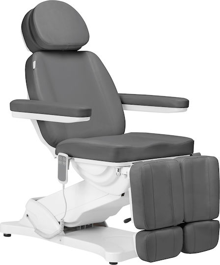 Pedicure Chair Gray with Adjustable Height and Electric Lifting