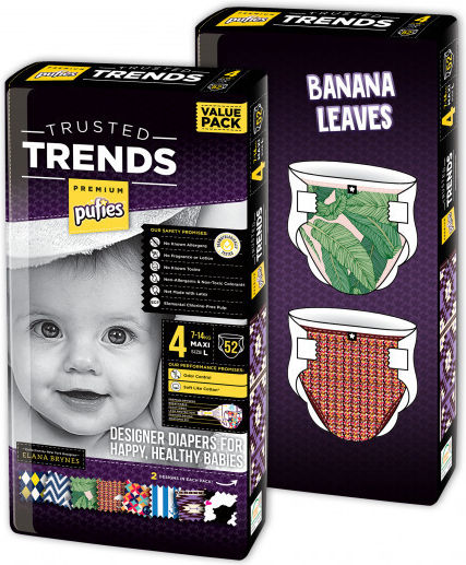 Pufies Trends Πάνες με Αυτοκόλλητο No. 4 για 7-14kg 52τμχ