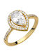 Prince Silvero Damen Ring mit Zirkonia aus Silber Vergoldet
