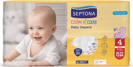 Septona Tape Diapers Calm & Care No. 4 for 8-13kg 52pcs