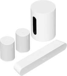 Sonos Immersive Set Ray + 2xEra 100 + SUB Mini με Ασύρματα Ηχεία 5.1 White