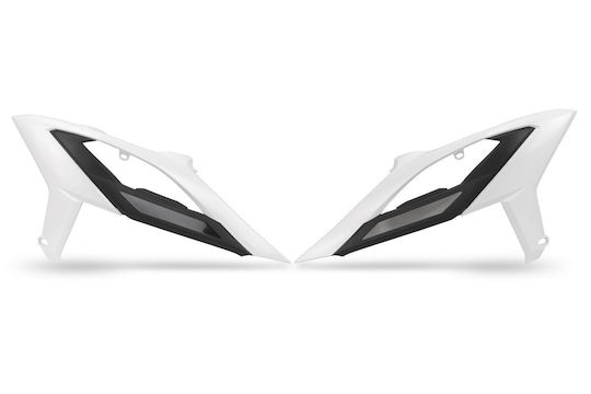 UFO Motorrad-Kühlerschutz Weiß