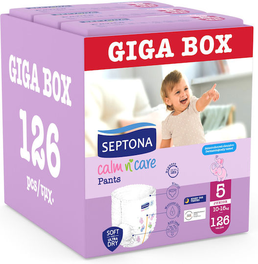 Septona Πάνες Βρακάκι Calm & Care No. 5 για 10-16kg 126τμχ