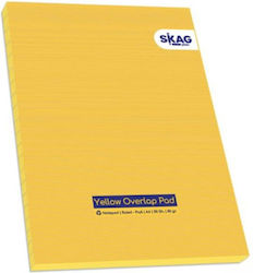 Skag Notebook Block Spiral 50 Sheets A4 Ruled Yellow