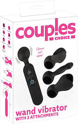 Couples Choice Vibrator 3 Attachments Μαύρες Couples Choice Vibrator 3 Attachments Μαύρες