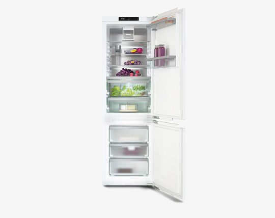 Miele Combină frigorifică încorporată 245lt NoFrost Î180xL65xA55cm. Alb KFN7774C