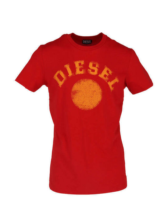 Diesel Men's Short Sleeve T-shirt Red