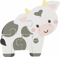 Ξύλινο Παιδικό Puzzle Σφηνώματα Cow 4pcs Orange Tree Toys Ξύλινο Παιδικό Puzzle Σφηνώματα Cow 4pcs Orange Tree Toys