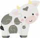 Ξύλινο Παιδικό Puzzle Σφηνώματα Cow 4pcs Orange Tree Toys