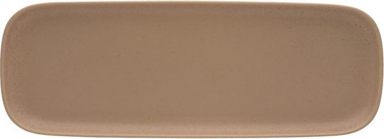 Ready Servierplatte Rechteckig aus Porzellan Braun 37x13cm 4Stück
