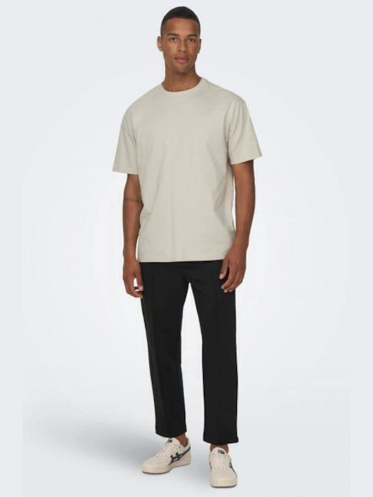 Only & Sons Herren T-Shirt Kurzarm Silver Lining