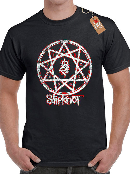 Rock Deal Slipknot T-shirt Μαύρο Βαμβακερό