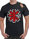 Rock Deal Red Hot Chili Peppers T-shirt Червен Памучен Red Hot Chili Peppers