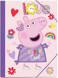 Peppa Pig Φάκελος με Λάστιχο και Αυτιά 6τμχ