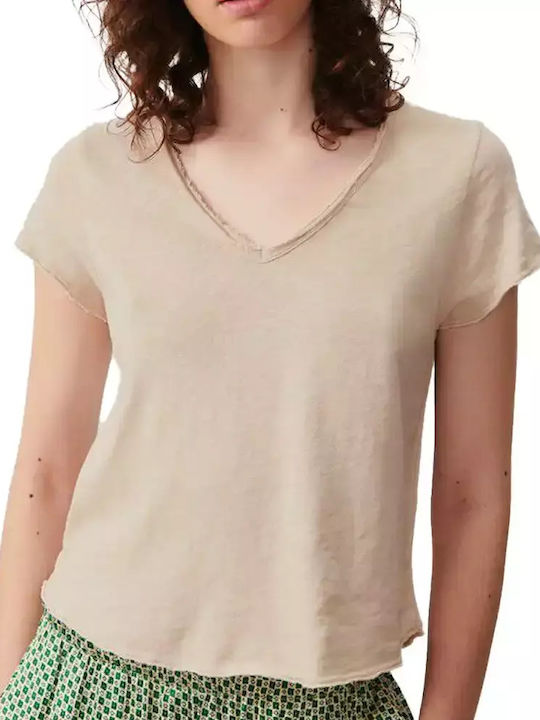 American Vintage Women's Blouse Cotton Beige