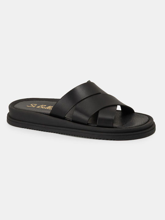 Flache Sandalen für Damen in Schwarz Farbe