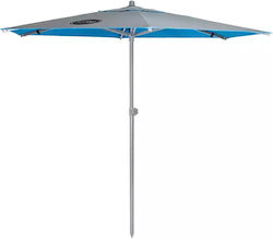 Campo VERDE 220 Klappbar Strandsonnenschirm Durchmesser 2m mit Belüftung Silver/Blue