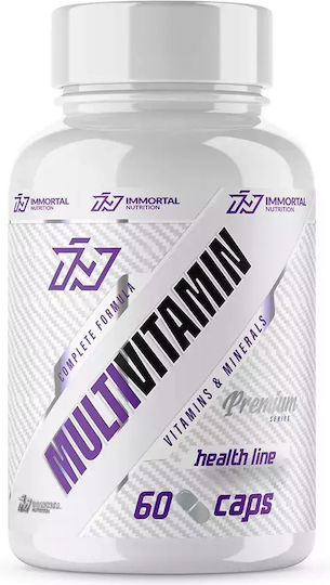 Immortal Nutrition Πολυβιταμίνη για Ενέργεια, Ενίσχυση του Ανοσοποιητικού & τo Δέρμα 60 κάψουλες