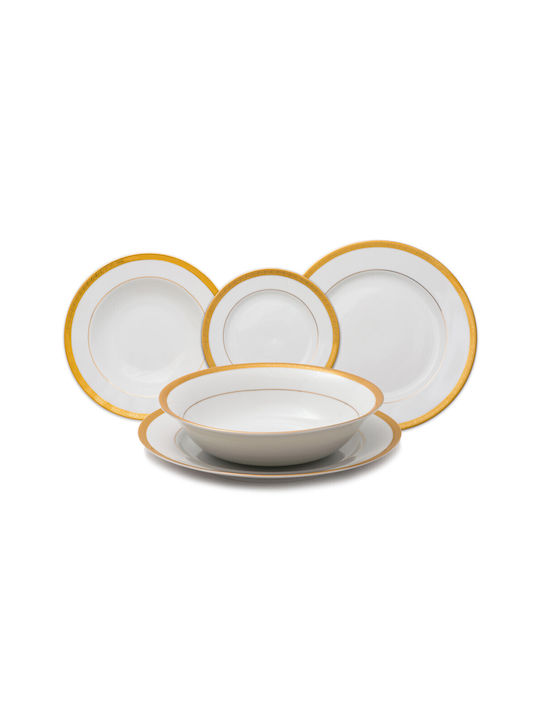 Imperial Gold Porcelain Dinnerware Set 20pcs