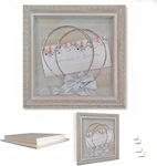 Carved Wall-Mounted Square Wedding Crown Case /...
