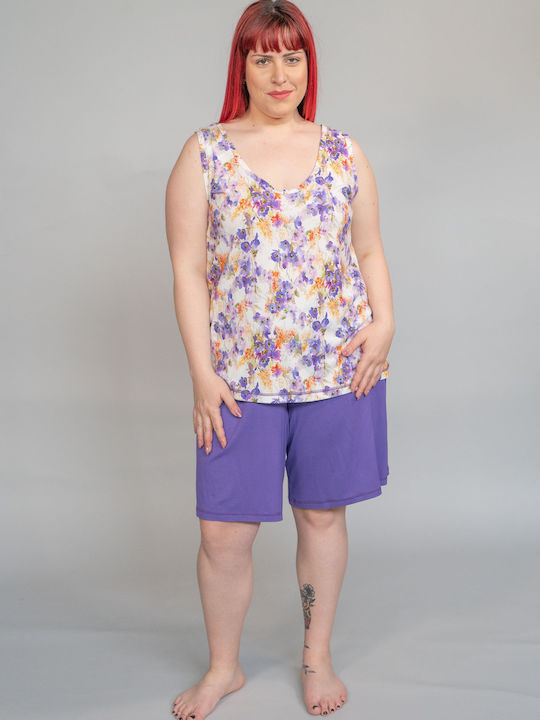 Maniags Summer Women's Pyjama Set Purple