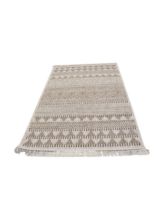 Bella 585 Rug Rectangular with Fringes Beige Cream