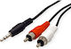 RCA 3.5mm Male To 2x RCA Male Audio Cable Black 10m 11.09.4349-20