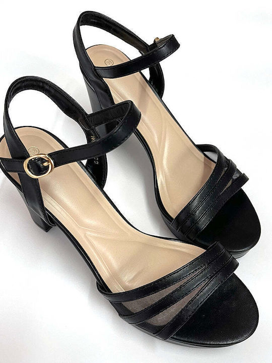 Sandals from Patent Leather Black