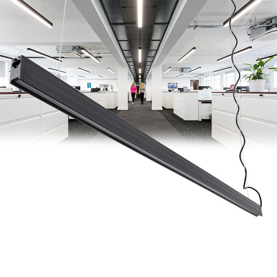 GloboStar LED Комерсиално Линейно Осветление Светило Таван 18W Естествено бяло Ш120xВ4см.