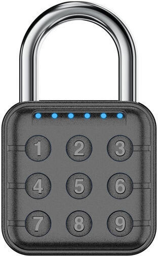 Artion Systems Stahl Vorhängeschloss Messing Bluetooth 10mm Black 1Stück