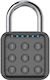 Padlock Brass Bluetooth Black 1pcs