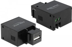 Keystone Module USB Type-A Charging Port 2.1 A Black 86506
