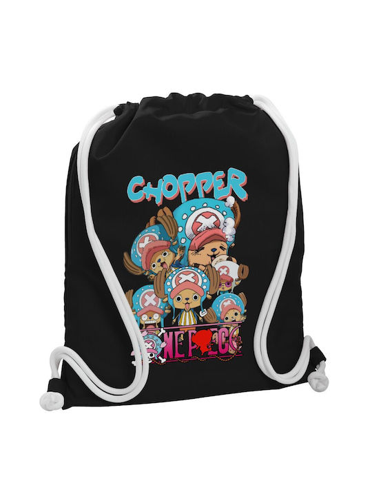 Koupakoupa Chopper One Piece Παιδική Τσάντα Πουγκί Μαύρη 48x40εκ.