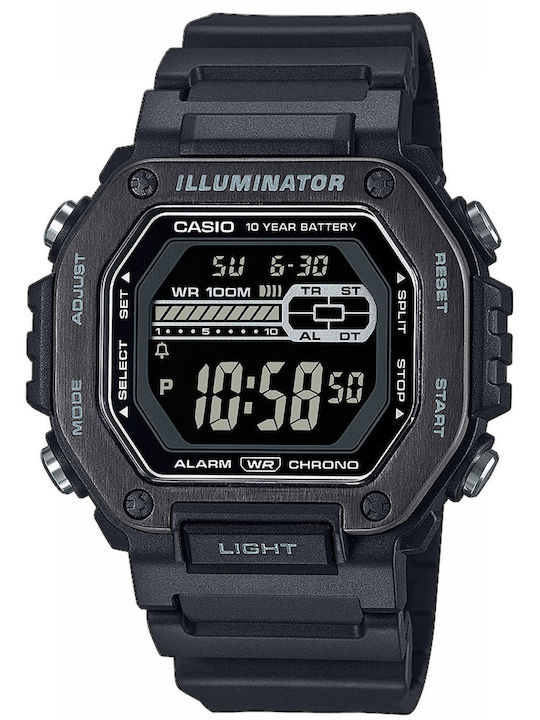 Casio Analog/Digital Men's Watch 47.2mm Chronograph Battery with Black Rubber Strap
